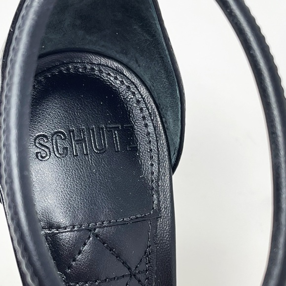 NWT SCHUTZ Gaiah Leather Strappy Heels Sandals Shoes Quilted Design Black Size 6 - Picture 10 of 15